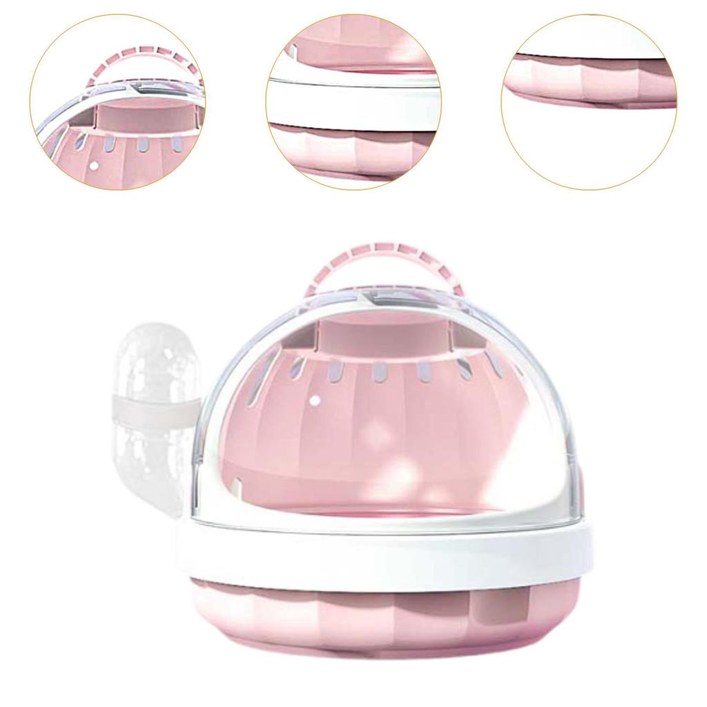 Hamster Carrier Cage with Water Bottle Habitat Hamster Travel Carrier Pet Outgoing Cage for Chinchilla Hedgehog Dwarf Hamster