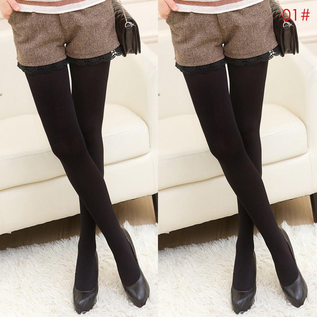 Womens Tights Winter Warm Fleece Lined Pantys High Waist Female Thermal Stretchy Slim Skinny Tights