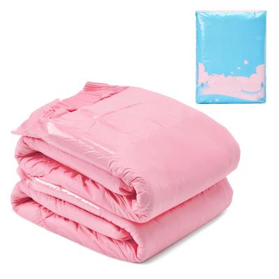LittleForBig Adult Diapers, Pants Type, Solid Color, Thick, High Absorbency, Tape Type, 2-Pack, Pink, Size M