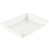 Food Tray Round White Stackable Edges Easy To Clean Spill Resistant Multipurpose Plastic