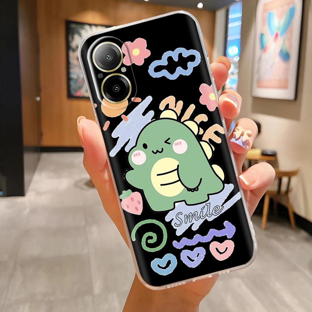 For Oppo Realme C67 4G Case Phone Case Pretty Butterfly Patterns Soft Slim TPU Clear Silicone Bumper For Realme C67 4G RealmeC67