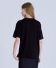 BASIC HOUSE Women'S 40-Count Relaxed Fit Crew Neck Short Sleeve T-Shirt Black Lats0209