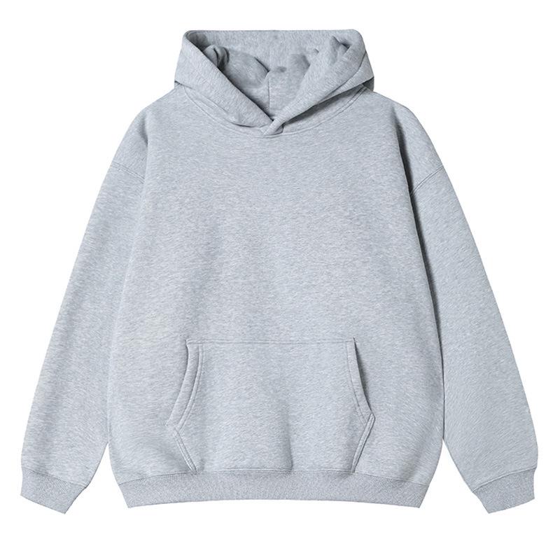 2025 Übergroßes Kapuzensweatshirt für Damen - Koreanischer Stil Einfarbiges Fleecejacke mit langen Ärmeln