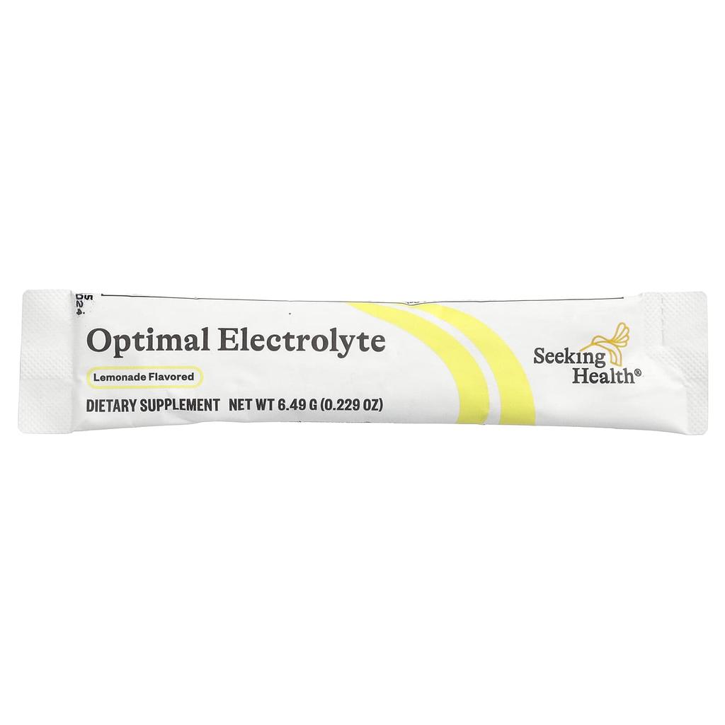 Seeking Health, Optimal Electrolyte, Lemonade, 30 Sticks, 6.49g (0.229oz) Each
