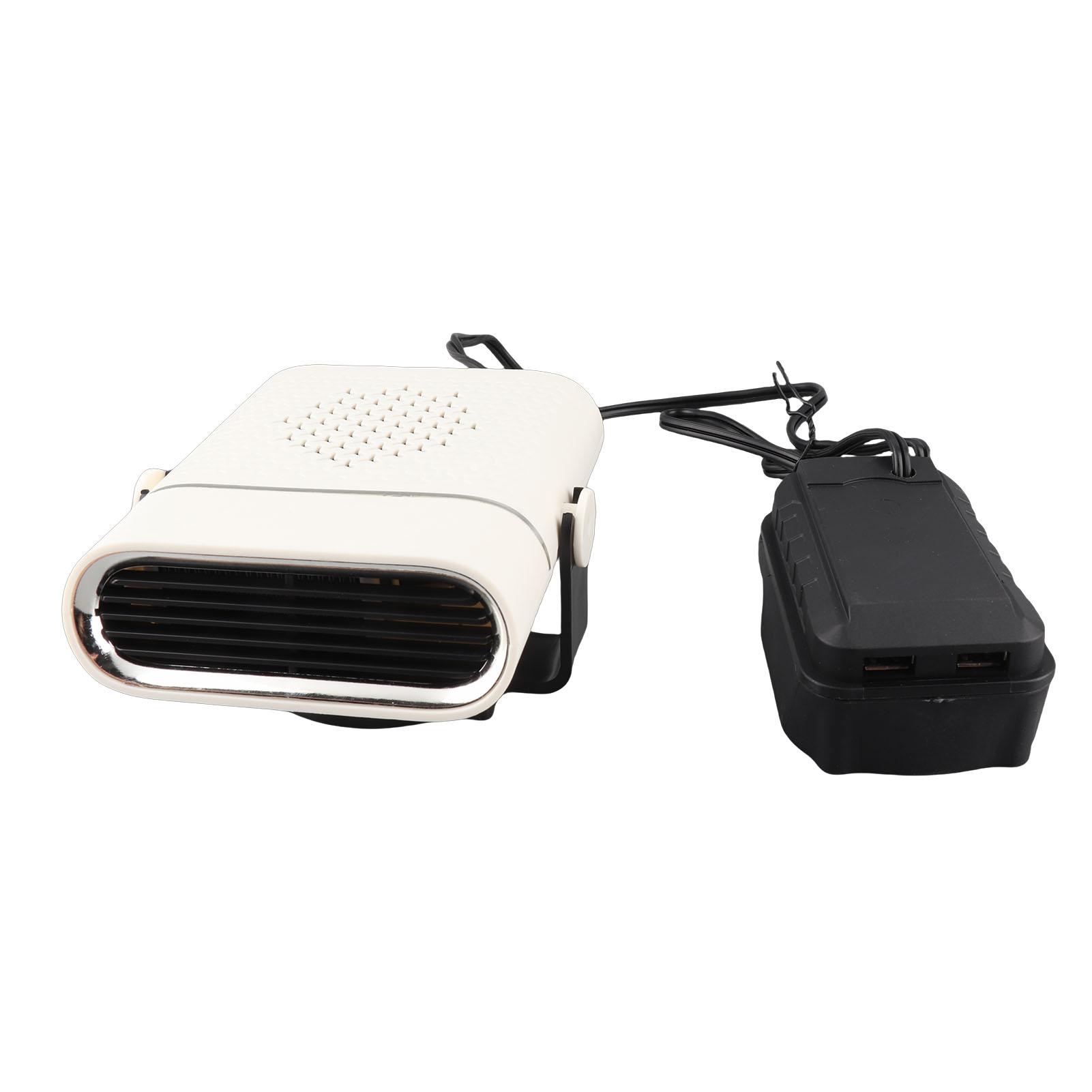 Small Space Heater Battery Powered Heater 360 Degree Rotatable 160 Degree Tilt Adjustable 2 Gear Car Heater Defroster Defogger