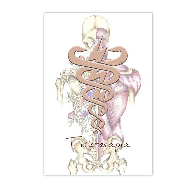 

Абстрактные человеческие кости, постеры и принты для физиотерапии, цветы и мышцы, холст, картина, принт, украшение для дома, настенные художественные фотографии, без рамки 21*30cm