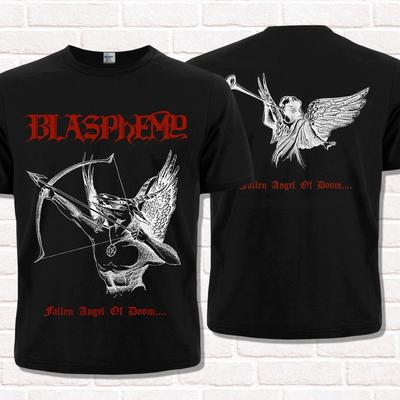 Βλάσφημο T-Shirt 'Έκπτωτος Άγγελος της Καταδίκης' (1990). Μαύρος Μέταλ Θανάτου. Πολεμικό Μέταλ.