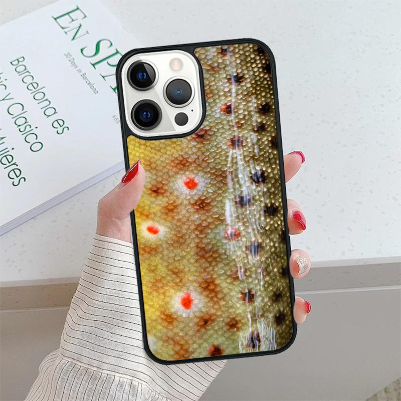 Brown Trout Fly Fishing Phone Case cover For iPhone 17 Air 15 16 16e 14 13 Pro Max Coque 12 11 Pro Max For Apple PLUS fundas
