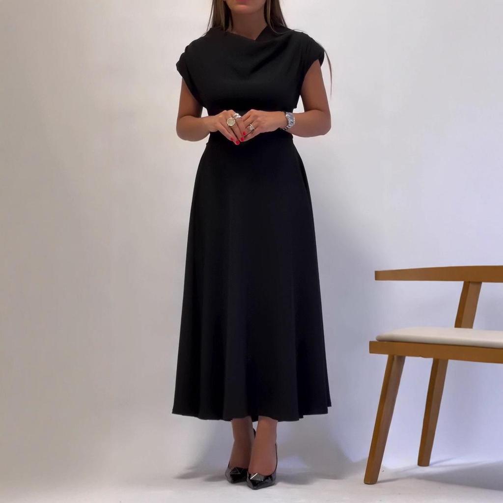 2025 Summer European & American Women's Trendy Backless Waist-cinching Dress