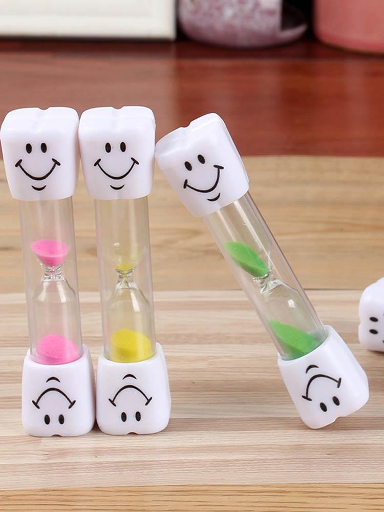 Lovely Smiling Face Hourglass Sand Clock For Cooking Brushing Teeth 3 Minutes Sands Timer Sandglass For Children Kids Gift