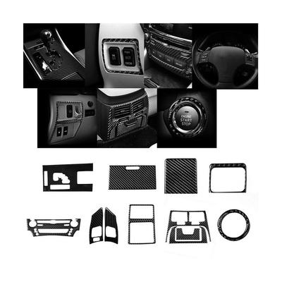 12 Stuks Koolstofvezel Interieur Volledige Set Afdekking Sierlijst Voor LEXUS IS250 IS350 2006-2012