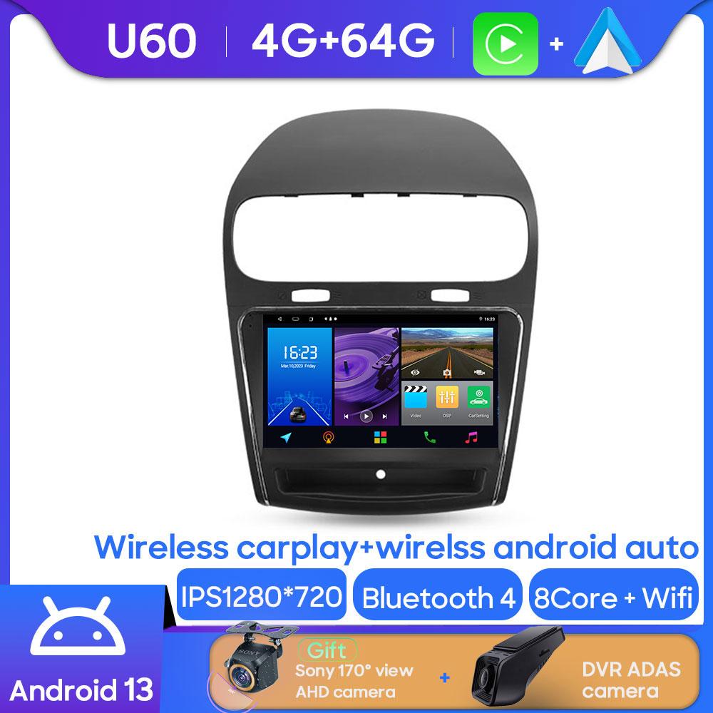 For Dodge Journey JC 2011 - 2020 Android 13 Car Head Unit Stereo Radio Multimedia Video Player GPS BT Carplay Android Auto 2din