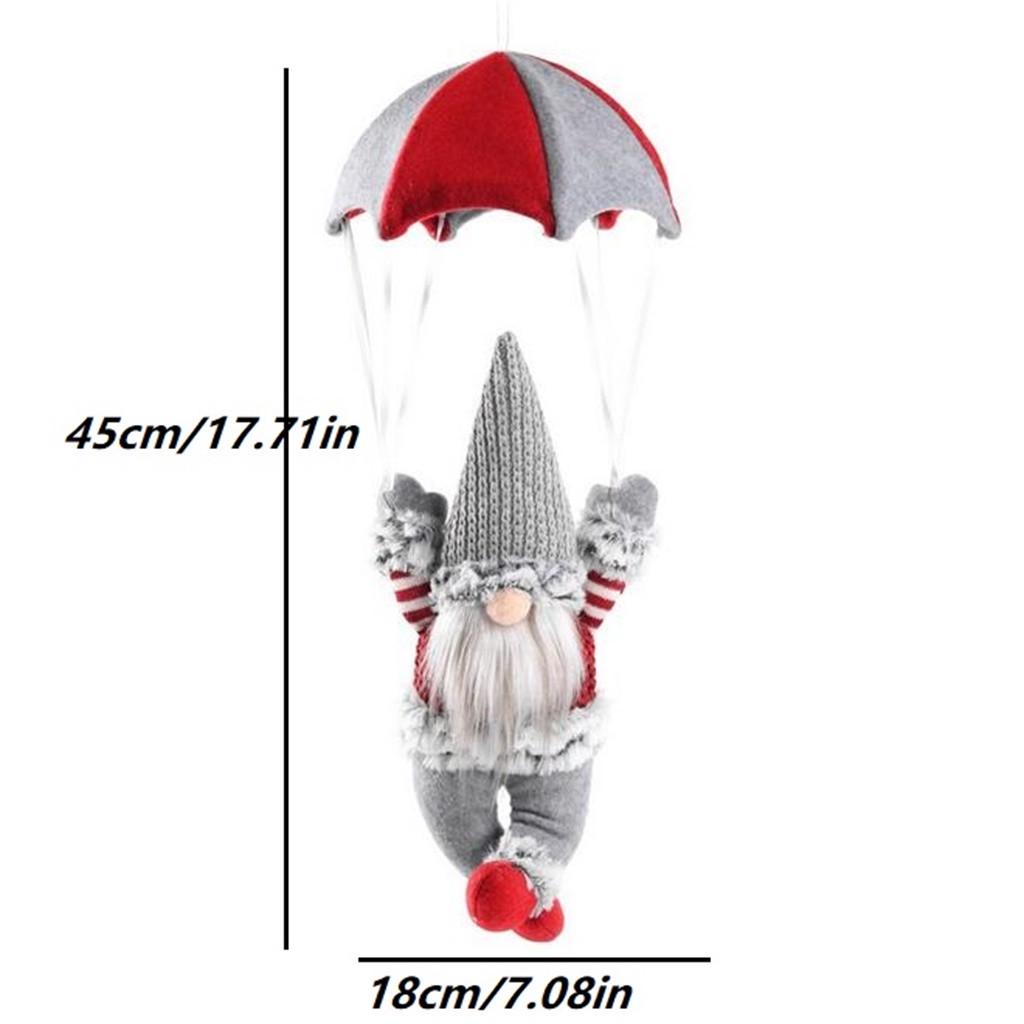Christmas scene decorations christmas faceless skydiving old man parachute