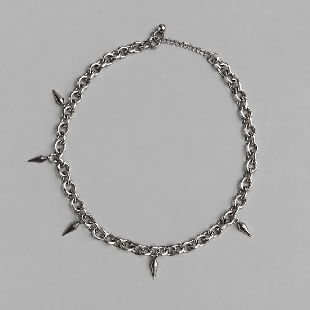 Cone Pendant Choker Necklace Titanium Steel Twisted Necklace Rock Stud Necklace  For Lovers