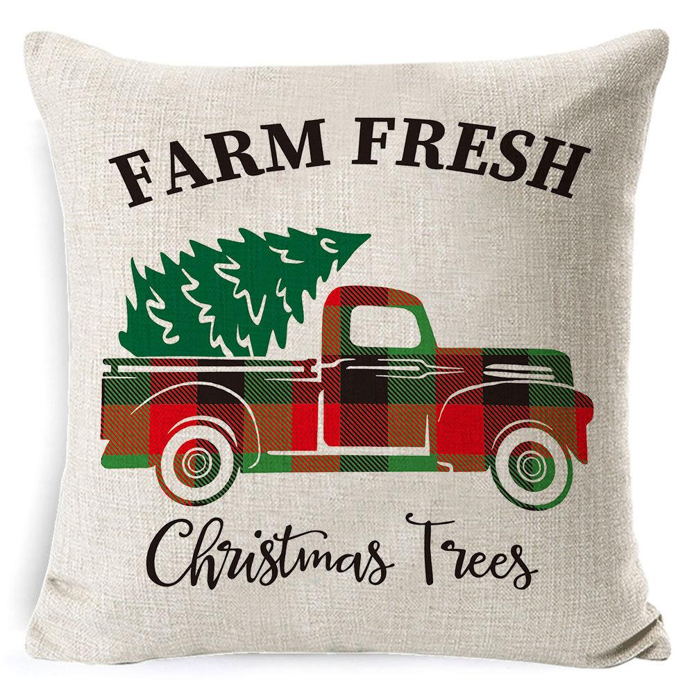 Nový vánoční povlak na polštář kostkovaný polštář domov pohovka polštář povlak na polštář dárek postel polštář