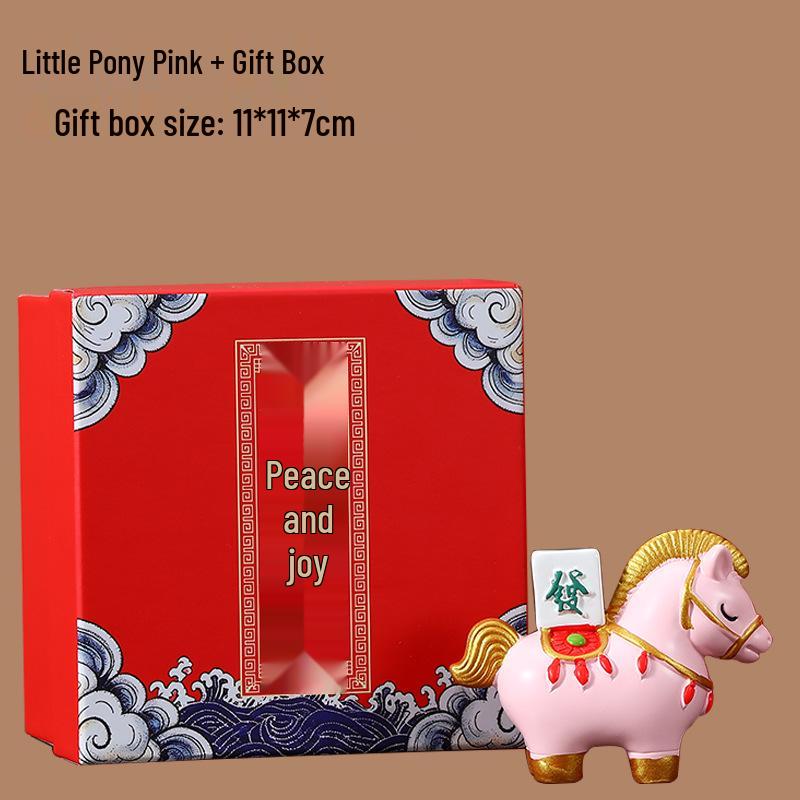 Immediate Wealth Horse Mascot Ornament - National Tide Style Year Souvenir Gift Set