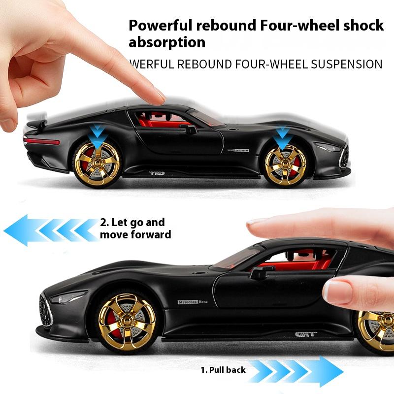 1/32 Mercedes-Benz AMG Vision GT Sportwagen Modell Simulation Sound und Licht Desktop Ornament Kinderspielzeug Jungengeschenk