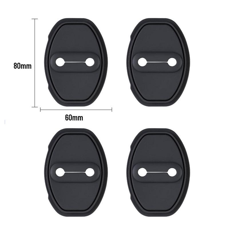 For Volkswagen THARU -2025 Silicone Car Door Lock Buckle Protection Cover Elastic Anti-Collision Shock Absorbing Pad Cushion