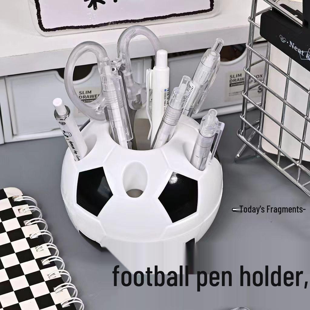 Multifunctional Football Design Plastic Pen Holder for Students