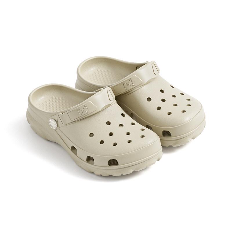 Puxi Rouman Unisex Seaside Cool Slippers: Spring/Summer Non-Slip, Thick-Soled, Heightening, Closed-Toe, Soft Hole Outdoor Shoes.