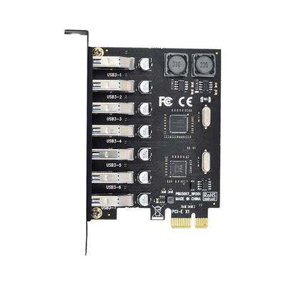 Xiwai 7 Portlu USB HUB PCI Express Genişletme Kartı Adaptörü 5Gbps Anakart için PCI-E 3.0