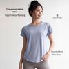 Atmungsaktives Schnelltrocknendes 3D-Schnitt-Mesh-Yoga-T-Shirt - Kurzarm