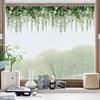 Window Sticker Rose Vine Design PVC Waterproof Wall Sticker No Glue Residue Versatile