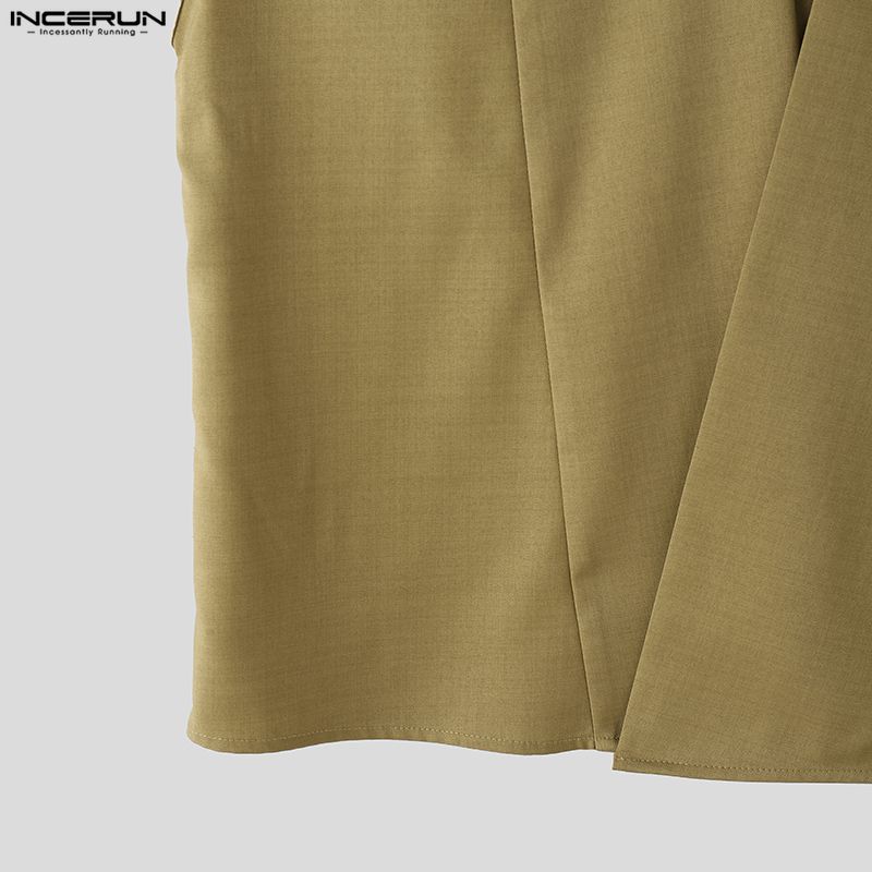 INCERUN Two Pieces Sets Men Sleeveless Tops and Long Loose Pants Outfits