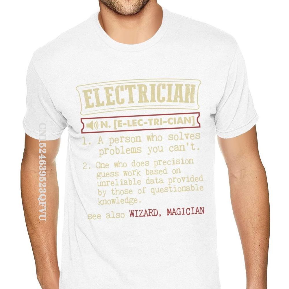 Senaste Elektriker Rolig Ordbok Term T-shirt Anpassad Oversized Anime T-shirt Män Jul Män Kvinnor Svart T-shirt