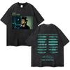 Sänger The Weeknd Vintage Gewaschenes Oversized T-Shirt Unisex Damen Hochwertige Kurzarm-T-Shirts Ästhetische Sommer Gemütliche T-Shirts