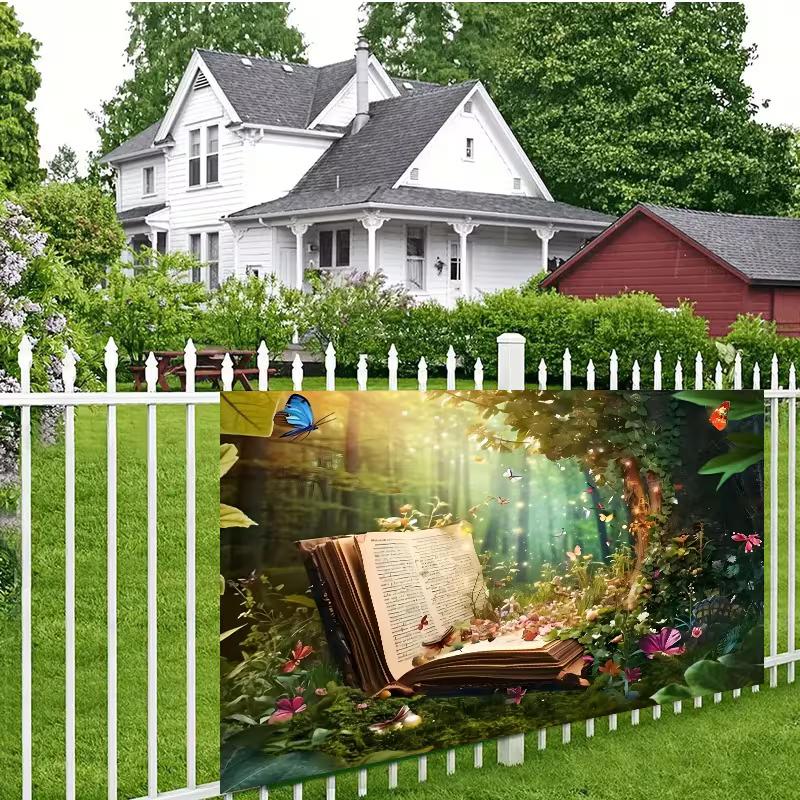 2D Enchanted Forest Magic Book Backdrop Butterfly Fairy Photography Background