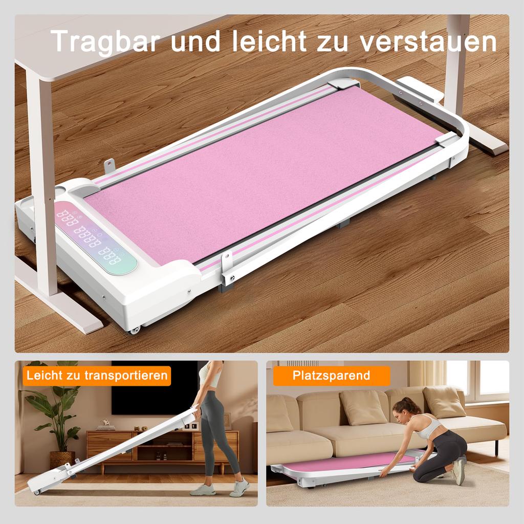 Tapis Roulant Pieghevole per Casa e Ufficio - Walking Pad Tappetino Tapis Roulant da Scrivania, Motore da 2,5 HP Mini Tapis Roulant fino a 8 km/h