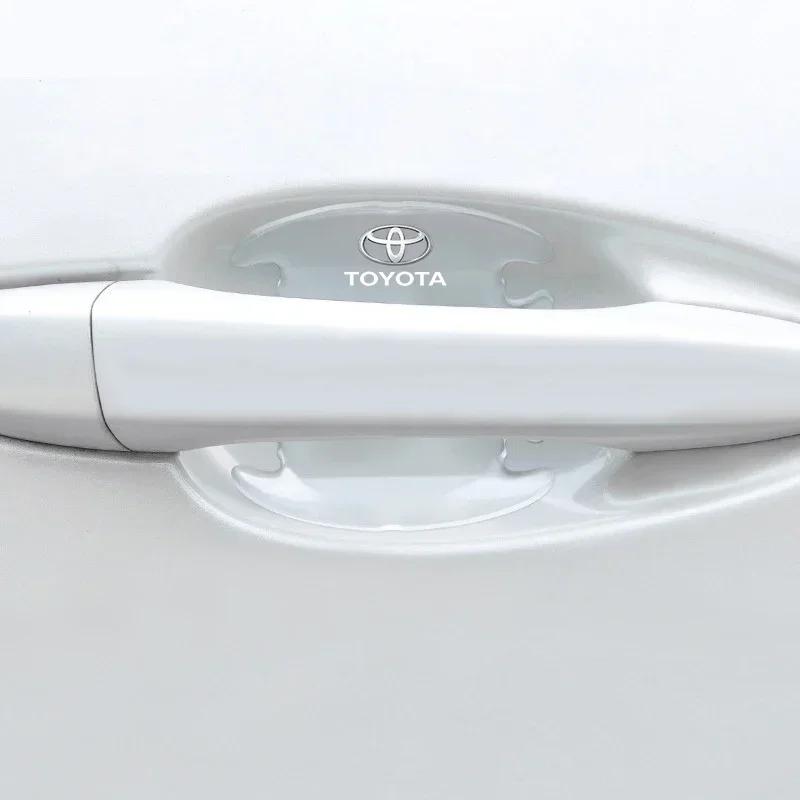 4 st Genomskinliga Bil Dörr Kollisionsskydd Stötfångarlist Klistermärke För Toyota Camry Corolla Yaris Chr Auris Avensis T25