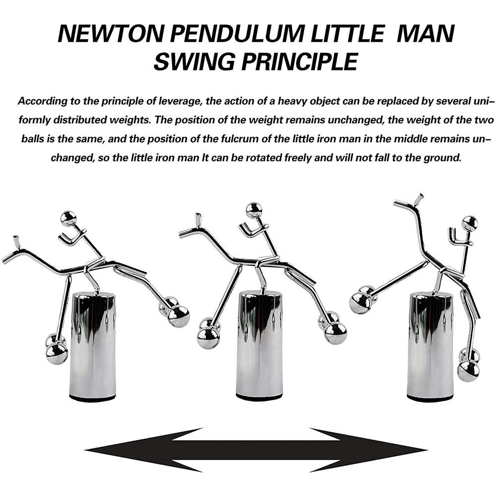 Metallkunst Balancespielzeug Mini Stahlwaage Schreibtischdeko Ausbalancierende Wissenschaftsdekoration Schwingendes Pendel