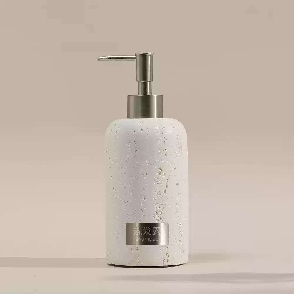 1pc Gravel Lotion Bottle Hotel Liquid Distribution Bottle Shampoo Bottle Bathroom Accessories Liquid Container Storage Tray
