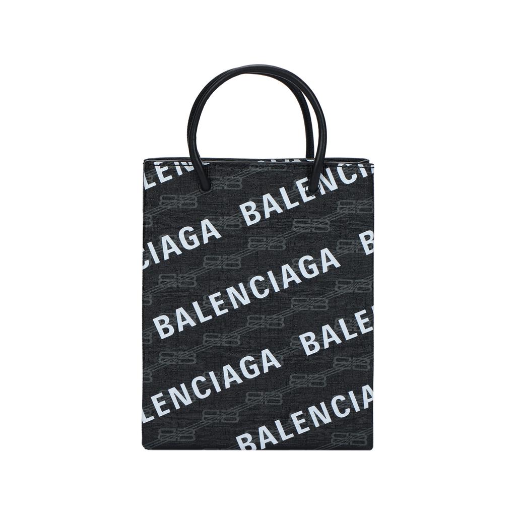 Balenciaga Série Bb Monogram Potisk loga Nastavitelný odnímatelný ramenní popruh Potahované plátno Velká ramenní crossbody taška Tote 693805210HB1060
