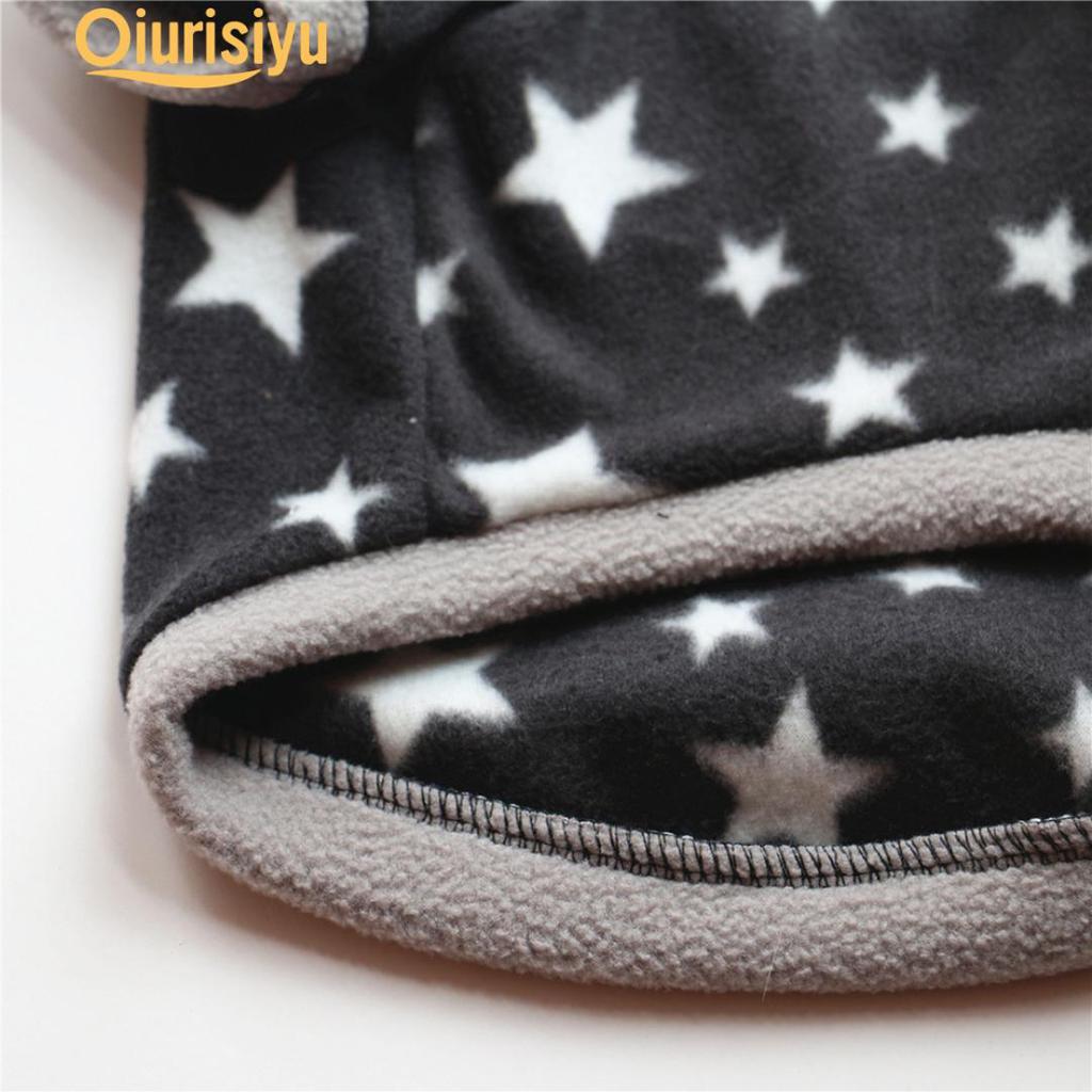 Winter Dog Fleece Pullover Star Pattern Puppy Short Sleeve Top uygun