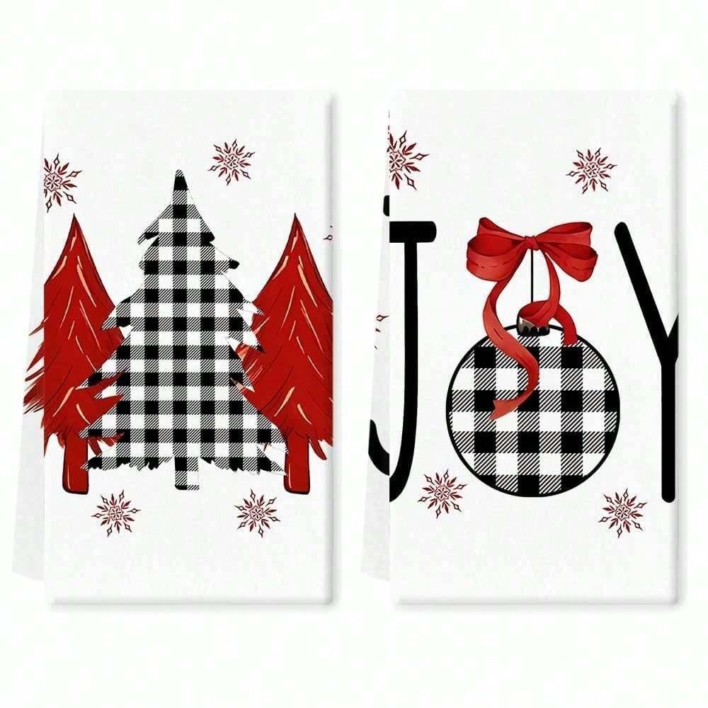 1pc/2pc/4pc/pack Christmas Scrub Sponge Creative Kitchen Dish Cloth Festive Cleaning Decor for Home & Table Kitchen Dish Towel Xmas Cleaning Supplies