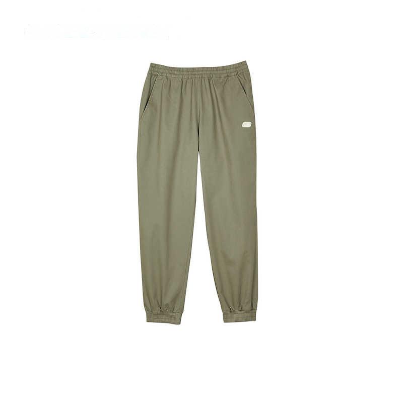 Skechers Colorful Casual Series Sports Lifestyle Fashion Drawstring Warm Comfortable Soft Elastic Mid Waist Pants Men Bottoms Rock-Green L323M090-01DR