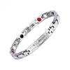 Stainless Steel Cross Bracelet With 18K Gold Vacuum Plating CZ Crystals Men Women Elegant Fashion Jewelry