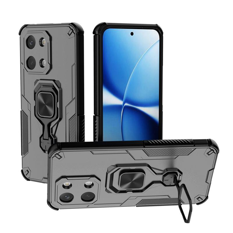 KEYSION Shockproof Armor Case for POCO X8 Pro Max Silicone+PC Upright Metal Live Ring Stand Phone Cover for Xiaomi POCO X8 Pro