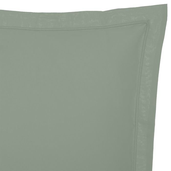 Taie D'oreiller - Harmonie Tilleul - Percale De Coton - 63 X 63 Cm - Lavable À 40° C