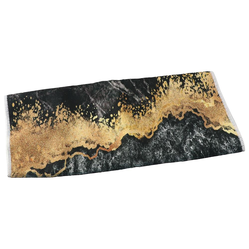 

2Pcs Absorbent Black Gold Marble Towels Soft Bathroom Hand Towels Bath Decorative Towels Bathroom
