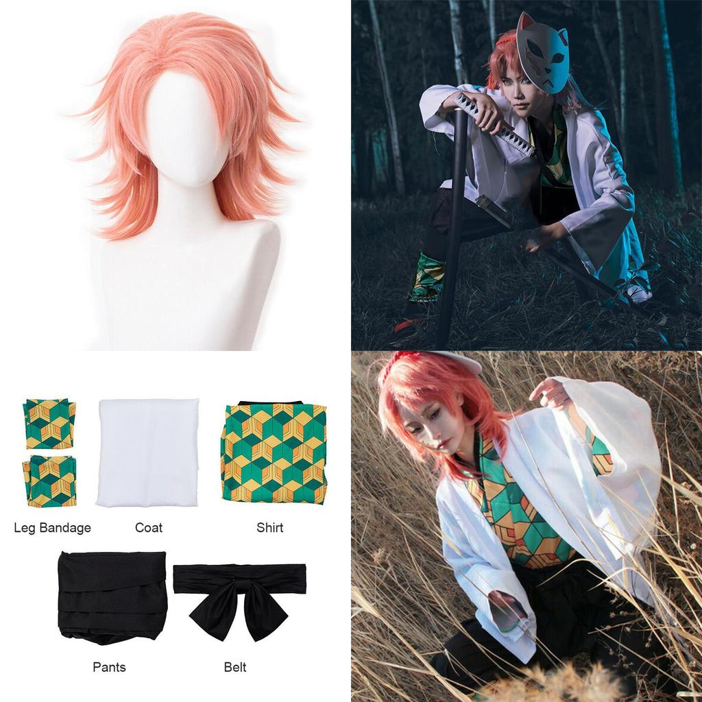 Demon Slayer Kimetsu No Yaiba Sabito Cosplay Costume Exquisite Kimono Cloak Set For Fans