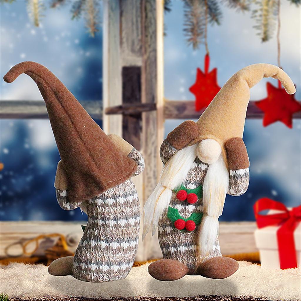 Bending Faceless Doll Ornaments Dwarf Old Man Plush Doll Holiday Decoration