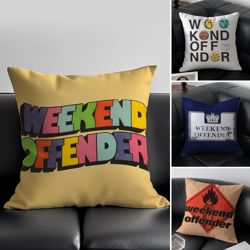WWeekend OOffender Cushion Cover Pillow Case Antidustmite Invisible Zipper Silky Plush Cushion