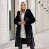 Fur Women's Coat Fur Jacket Extended Warm Hooded Mink Faux Fur Top