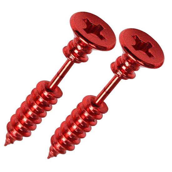 1 Pair Punk Gothic Unisex Stainless Steel Screw Stud Earrings Jewelry