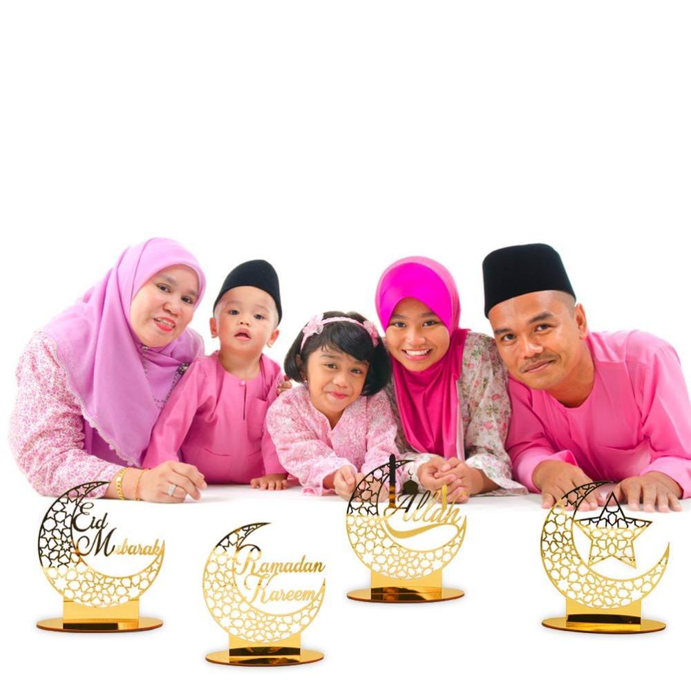 Middle Eastern Style Ramadan Decorations Eid Mubarak Acrylic Ornament  Cultural Festival Decor