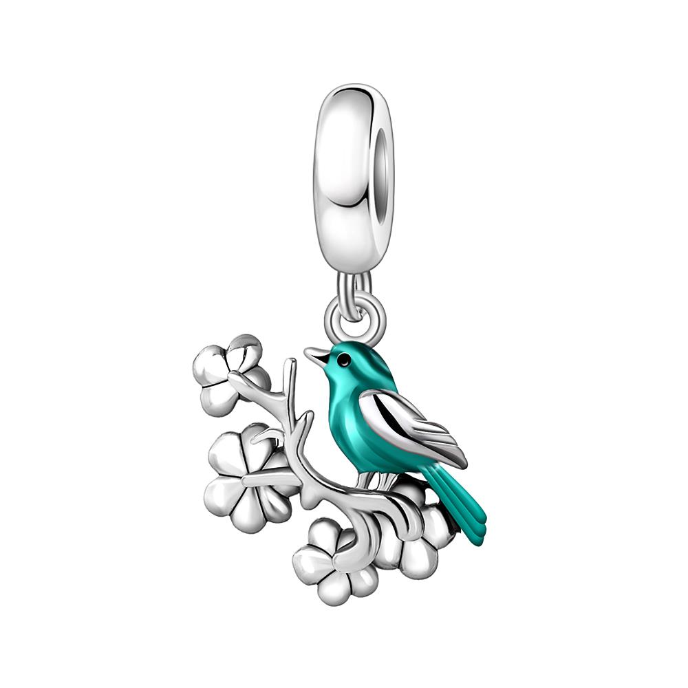 New All Bird Collection HummingbirdSwallow Pendant Diy Beam Compatible With European Pure Copper Bracelets Jewellery Accessories